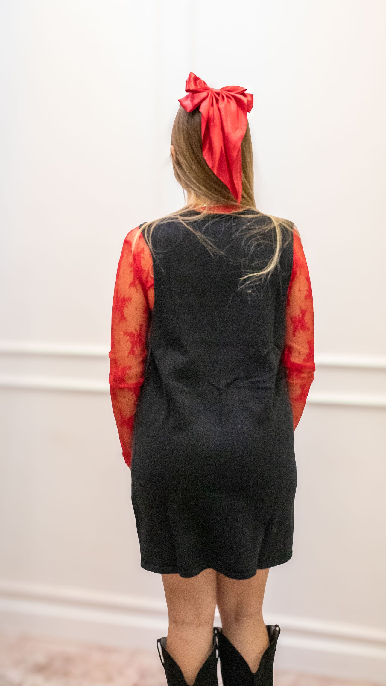 NEW GEORGINA PINAFORE KNIT DRESS (BLACK) | BEST SELLER