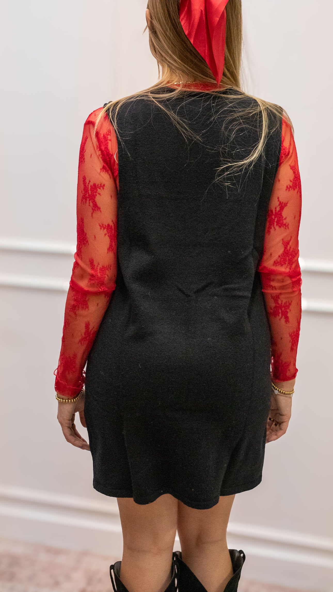 NEW GEORGINA PINAFORE KNIT DRESS (BLACK) | BEST SELLER