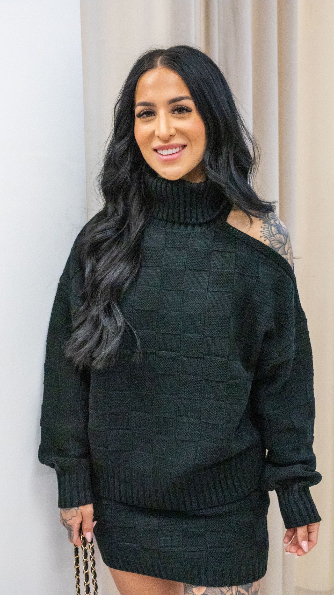 ONYX CHECKERED 2-PIECE SKIRT SET