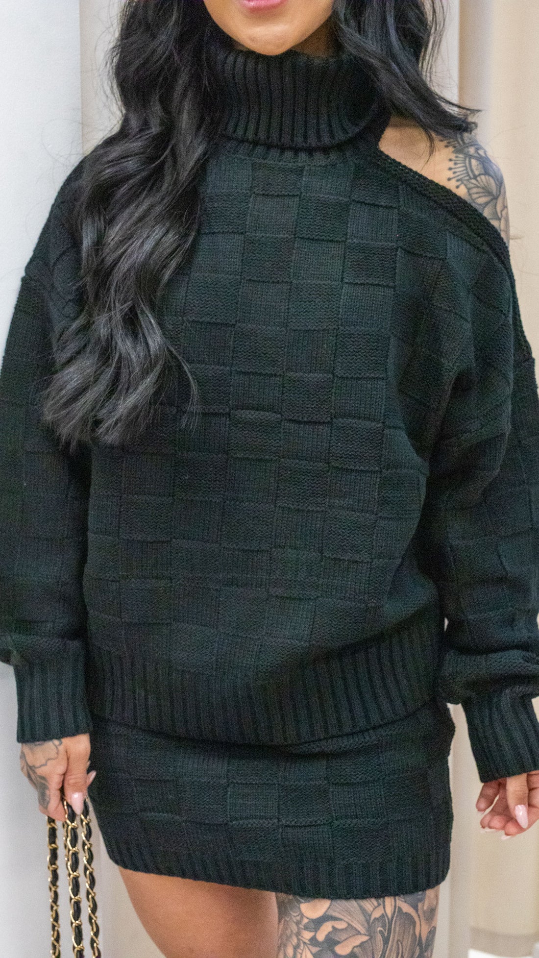 ONYX CHECKERED 2-PIECE SKIRT SET