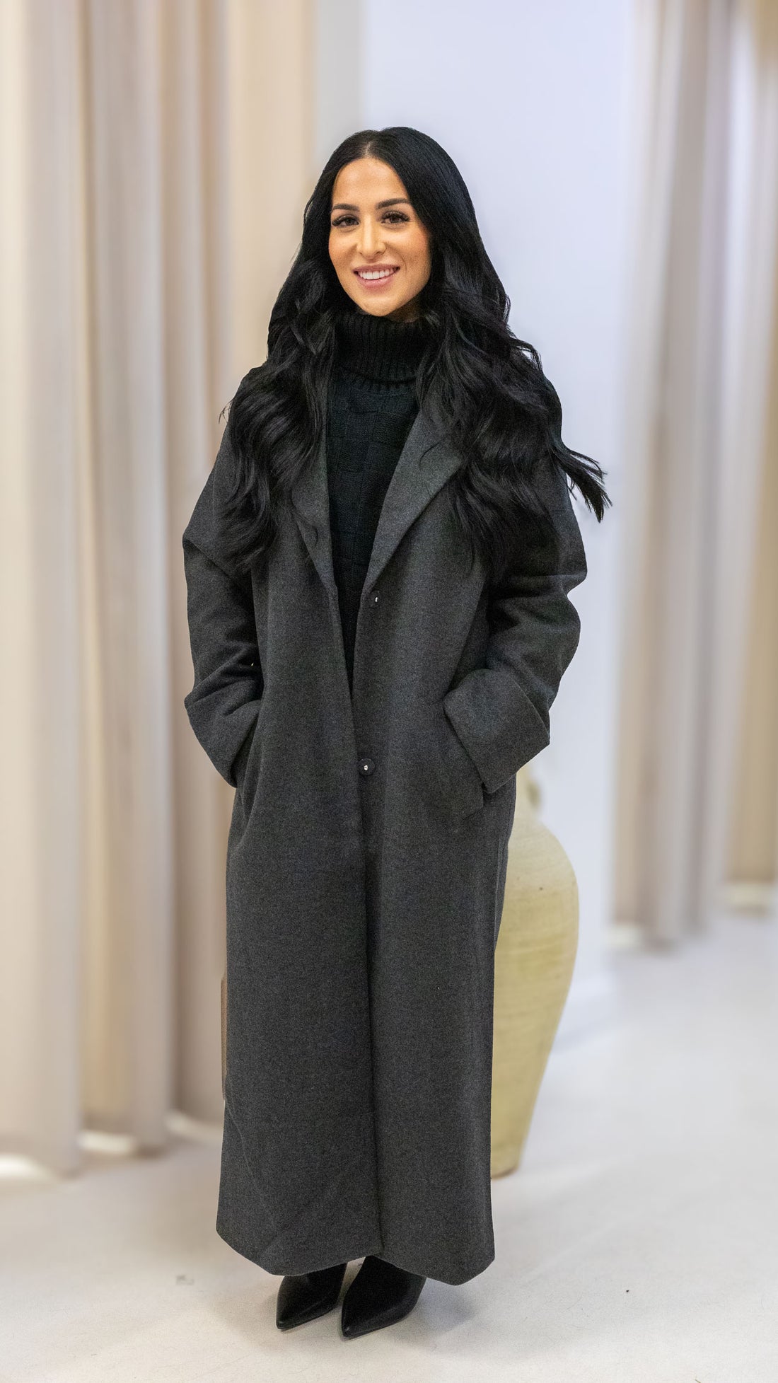 CADDY LONG COAT | ONLY (GREY)