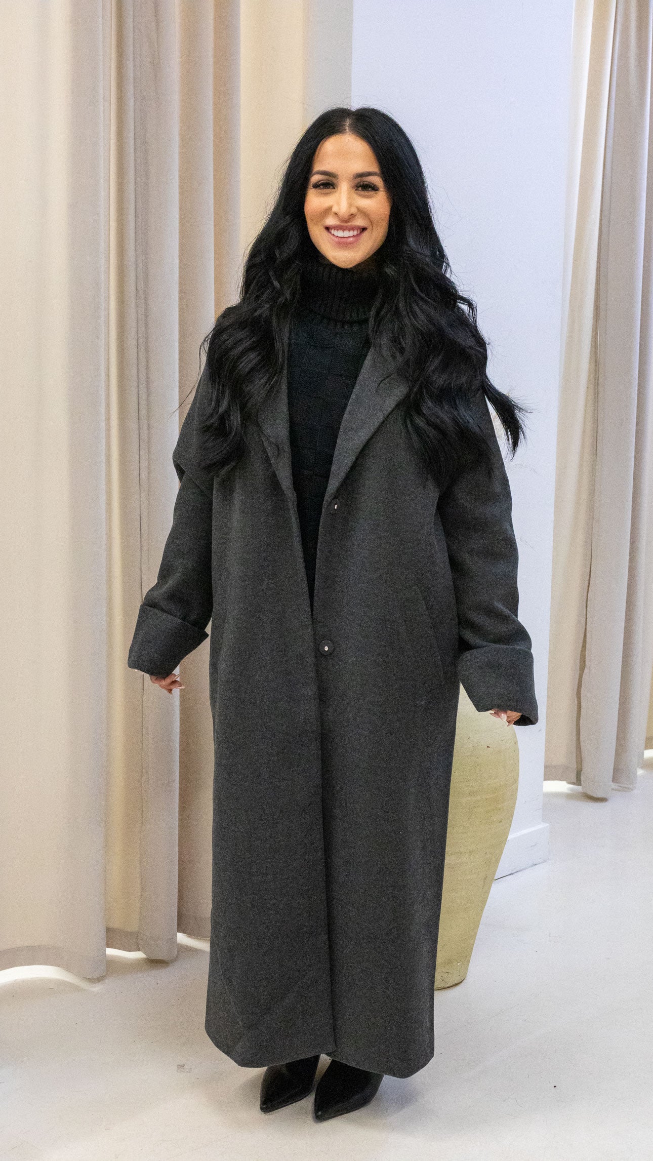 CADDY LONG COAT | ONLY (GREY)