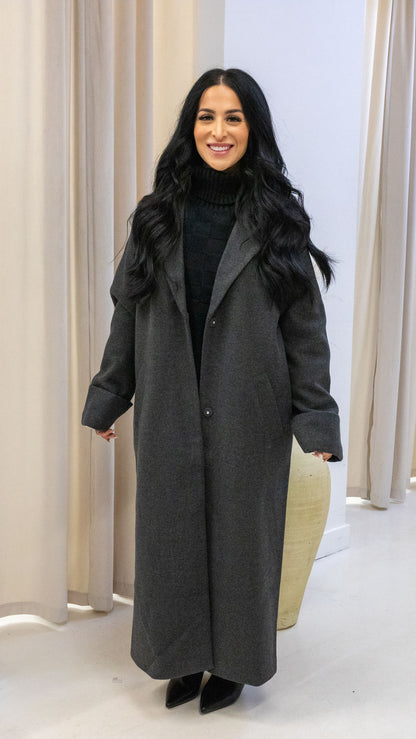 CADDY LONG COAT | ONLY (GREY)