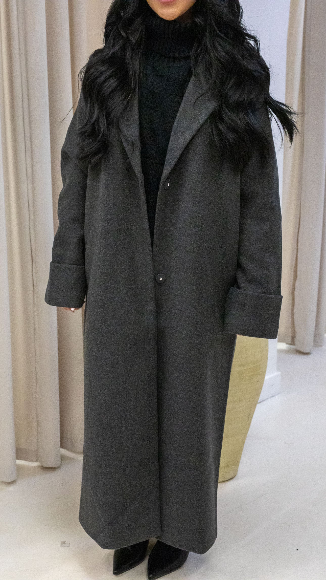 CADDY LONG COAT | ONLY (GREY)
