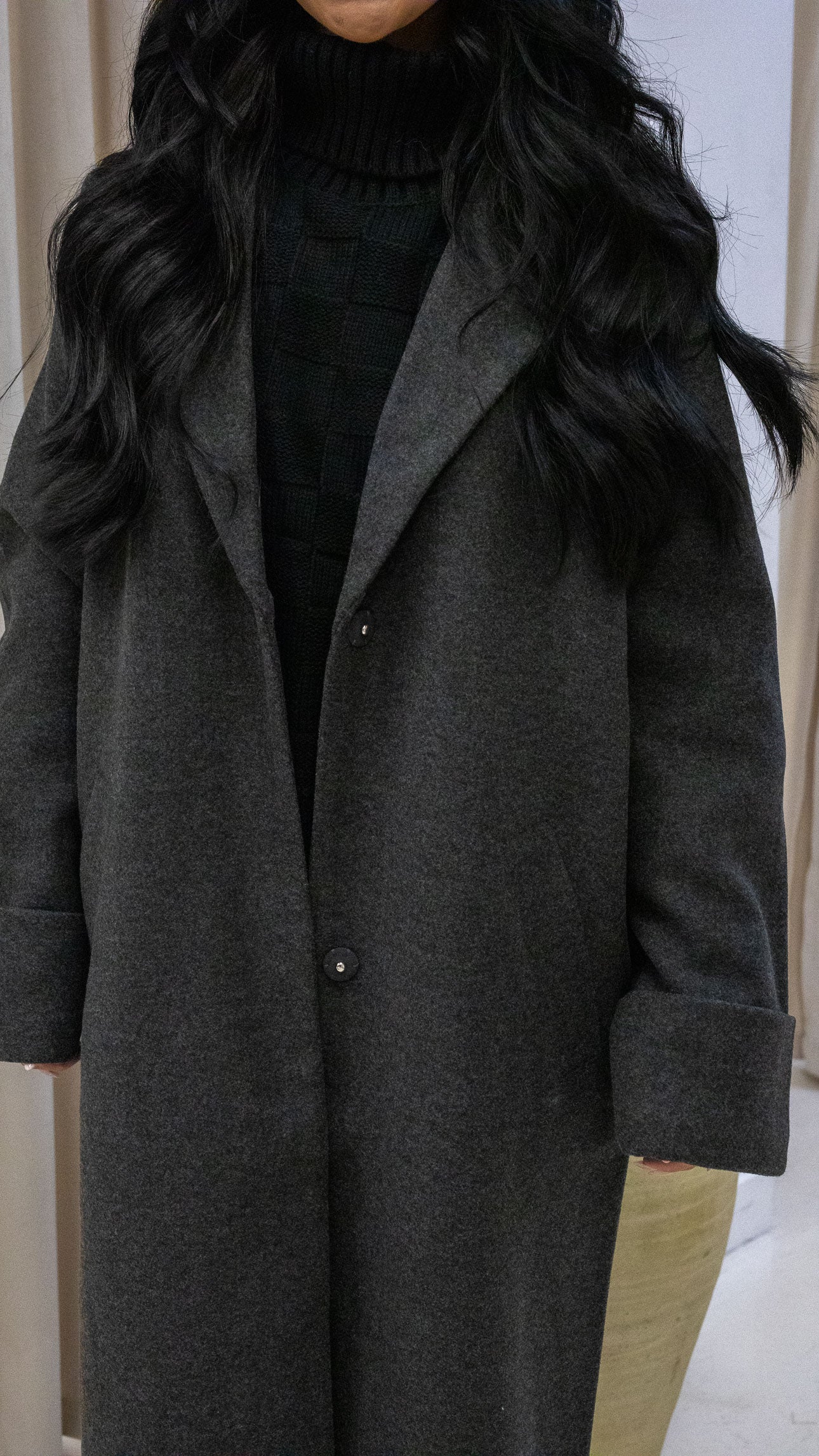 CADDY LONG COAT | ONLY (GREY)
