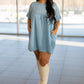 NEW WISTERIA BABYDOLL DRESS (DUSTY BLUE)