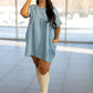 NEW WISTERIA BABYDOLL DRESS (DUSTY BLUE)