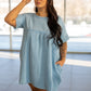 NEW WISTERIA BABYDOLL DRESS (DUSTY BLUE)