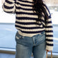 NEW ANCHOR STRIPE KNIT SWEATER (NAVY-WHITE)