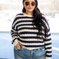 NEW ANCHOR STRIPE KNIT SWEATER (NAVY-WHITE)