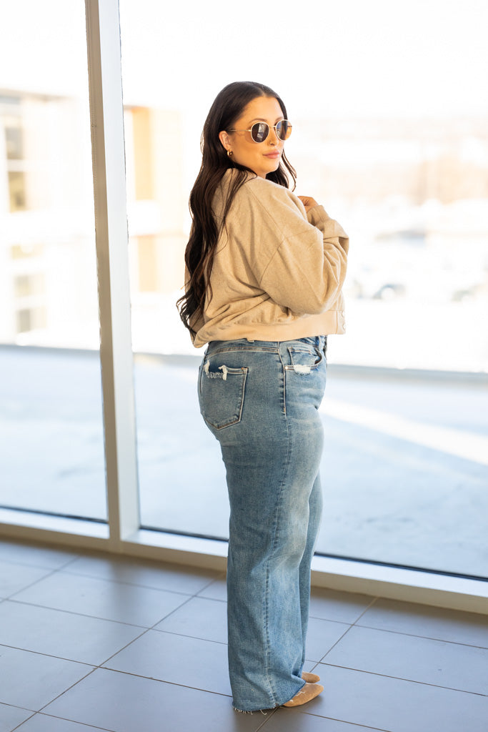 NEW UPTON TEXTURED BOMBER JACKET (BEIGE)