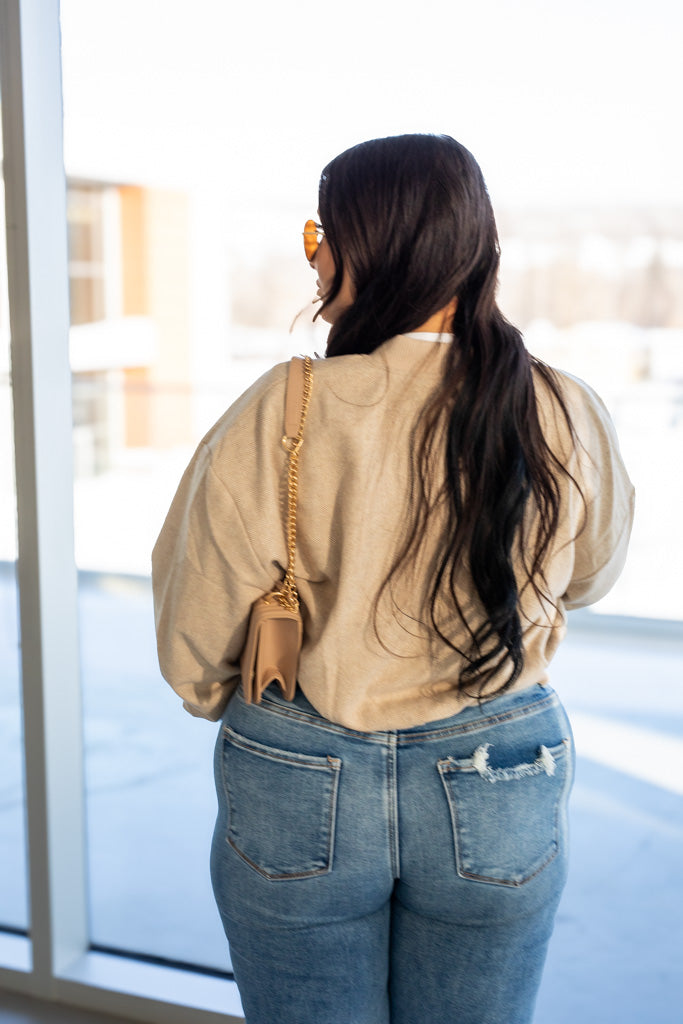 NEW UPTON TEXTURED BOMBER JACKET (BEIGE)