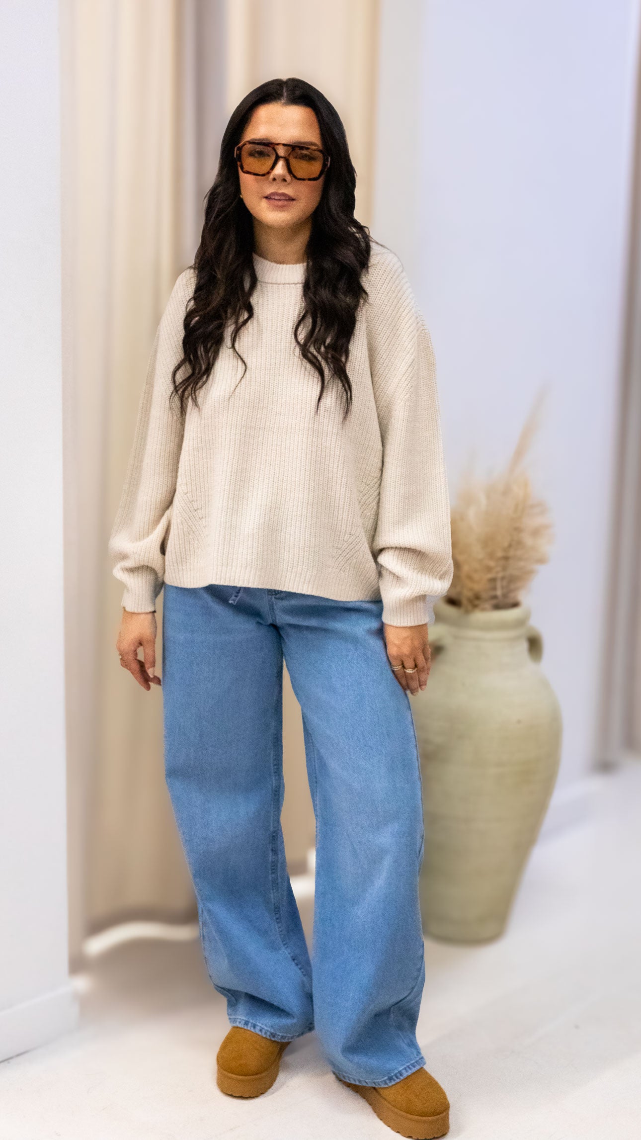 MILOUZ KNIT SWEATER (OATMEAL) | BEST SELLER