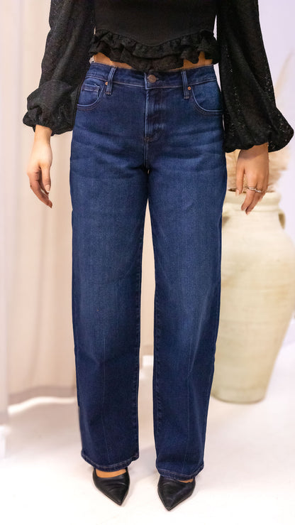 TONI WIDE LEG BAGGY DARK WASH JEAN (RISEN)