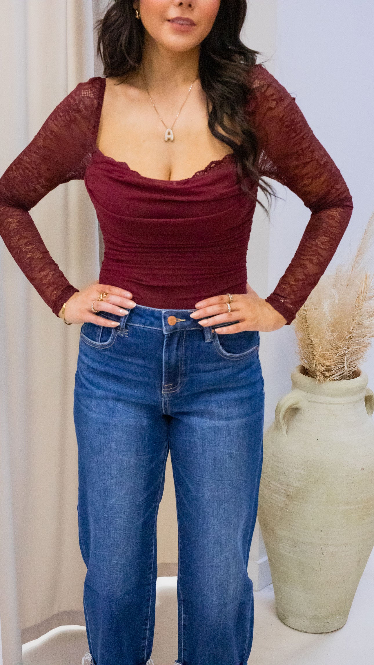 ELISSA BODYSUIT (BURGUNDY)