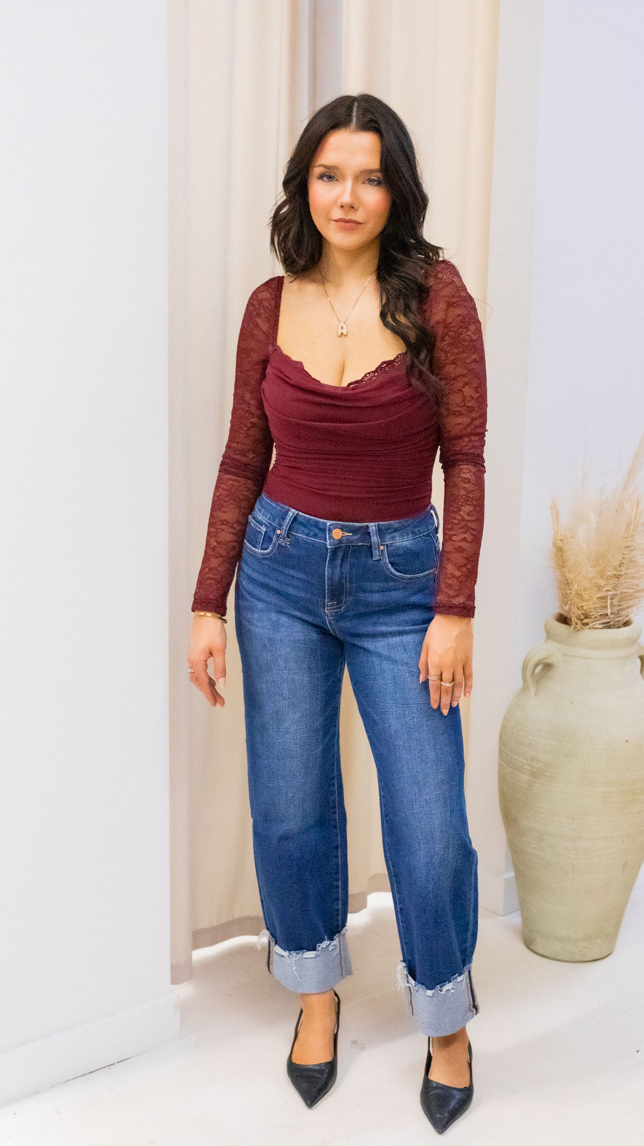 DREW WIDE LEG DARK WASH (RISEN)