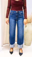 DREW WIDE LEG DARK WASH (RISEN)