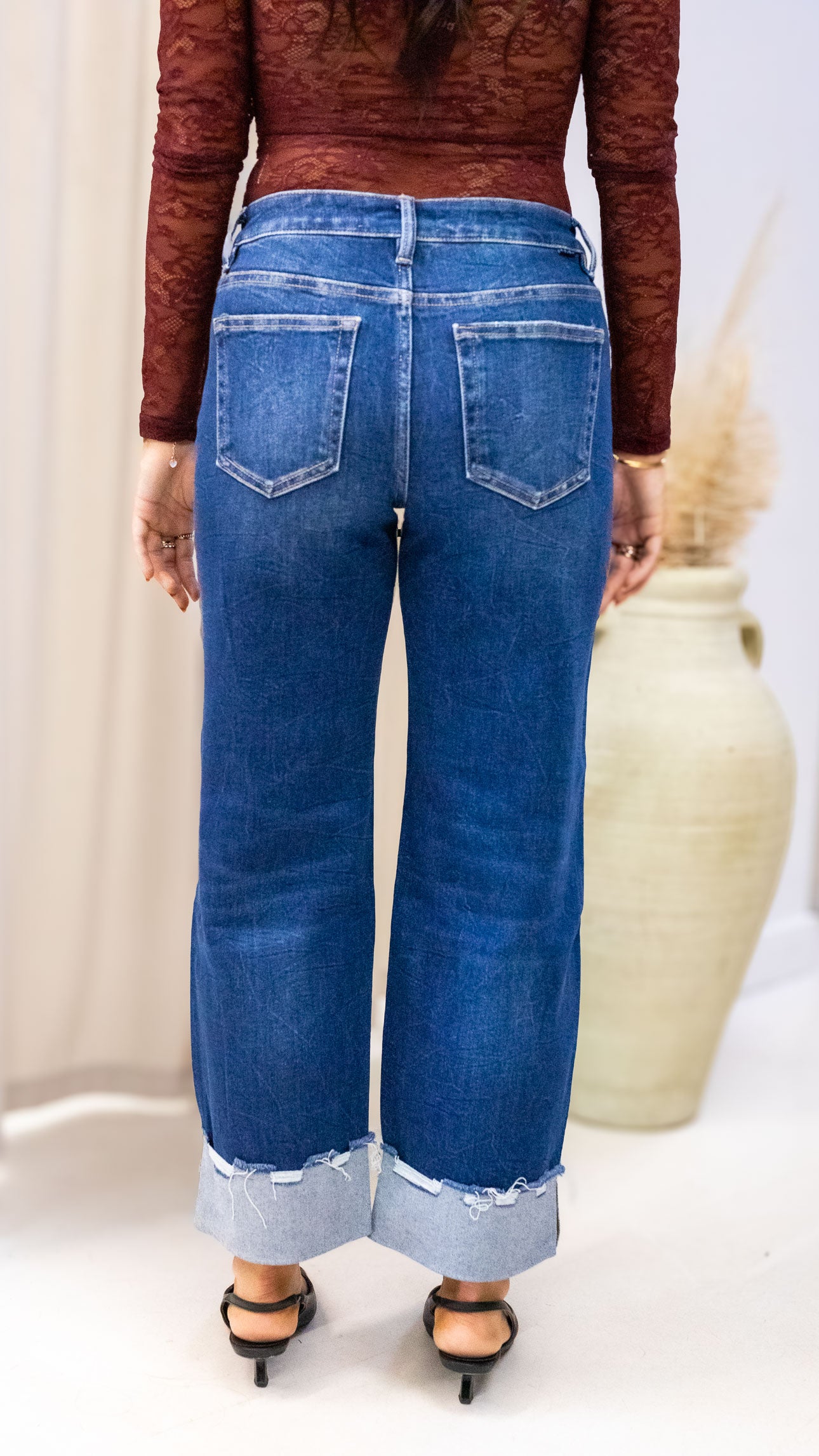 DREW WIDE LEG DARK WASH (RISEN)