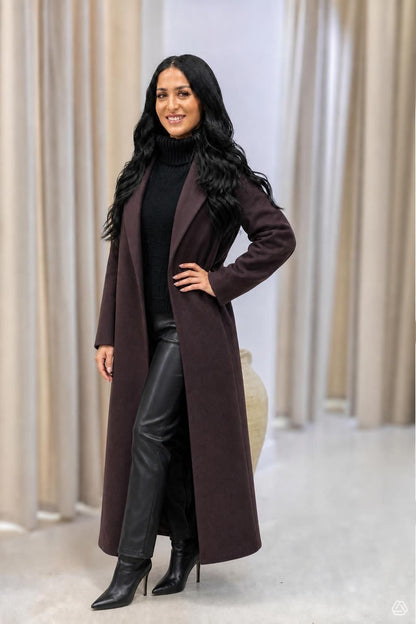 CADDY LONG COAT | ONLY (Chocolate Plum)