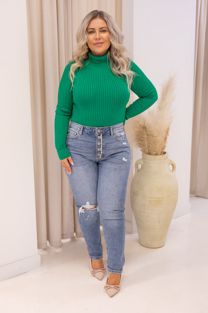 NEW ARDEN TURTLENECK BODYSUIT (GREEN)