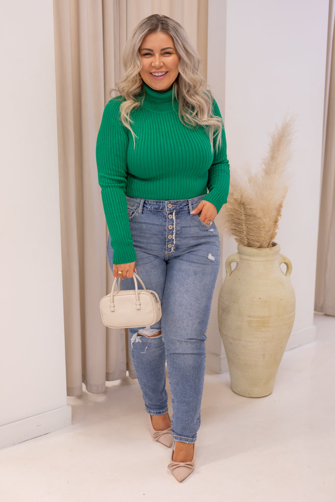 NEW ARDEN TURTLENECK BODYSUIT (GREEN)