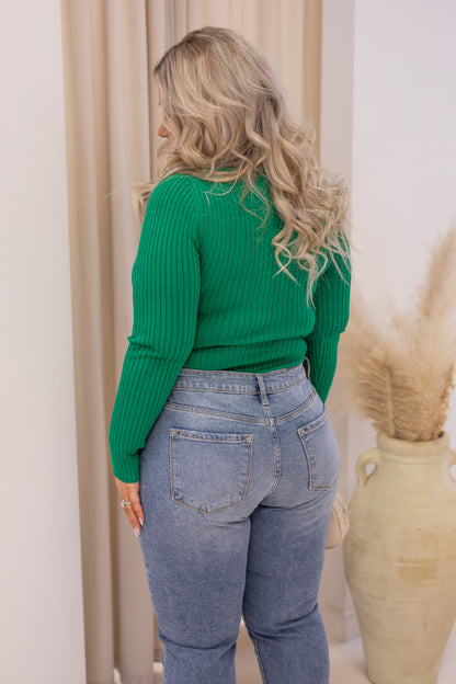 NEW ARDEN TURTLENECK BODYSUIT (GREEN)