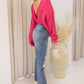 NEW RUBY LONG SLEEVE OPEN BACK SWEATER (PINK)