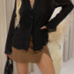 NEW REIN BELL SLEEVE CRINKLE BUTTON DOWN (BLACK)
