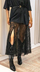 LACE RHINESTONE SKIRT