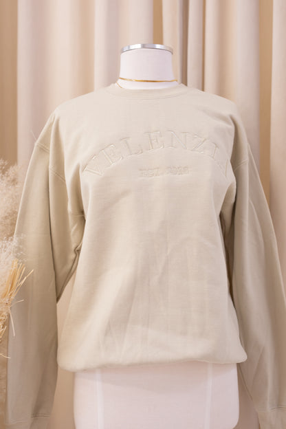 VELENZIA 2016 CREW NECK SWEATER (LIGHT BEIGE)