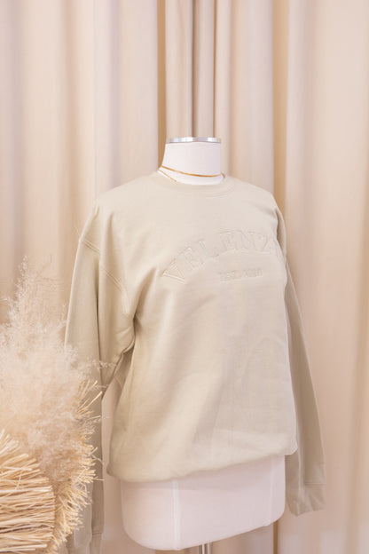 VELENZIA 2016 CREW NECK SWEATER (LIGHT BEIGE)