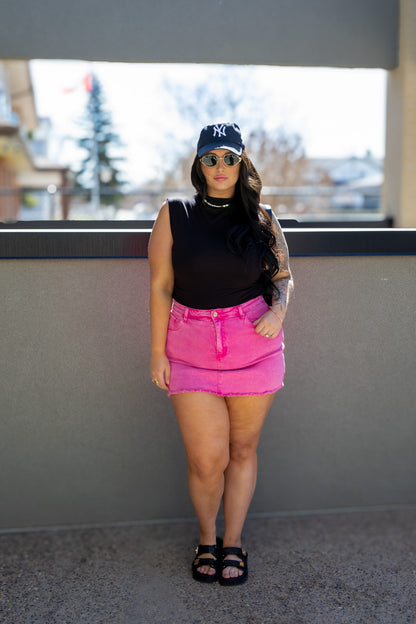 NEW BELISE MOCK NECK TANK (BLACK)