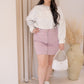NEW CLAIRE SUEDE SKIRT CURVY (LILAC)