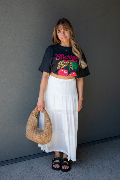 NEW CHERRY GRAPHIC T-SHIRT (BLACK) | RESTOCKED