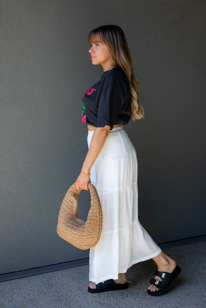 STELLA LINEN SKIRT (WHITE)