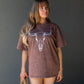 NEW ZARA GRAPHIC BULL T-SHIRT  (BROWN)