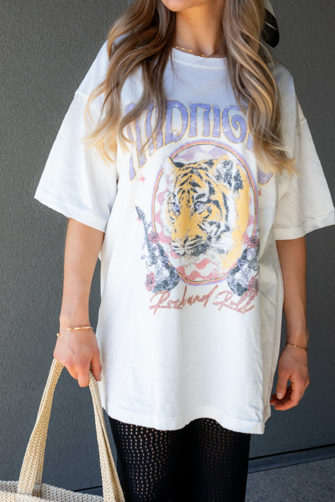 NEW MIDNIGHT TIGER T-SHIRT (WHITE)