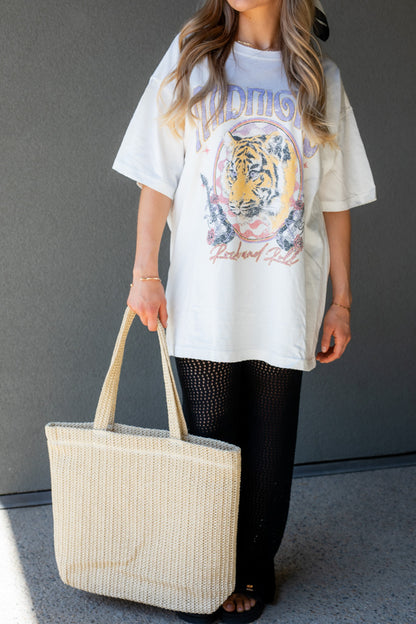 MALIA LARGE TOTE BAG (LIGHT BEIGE)