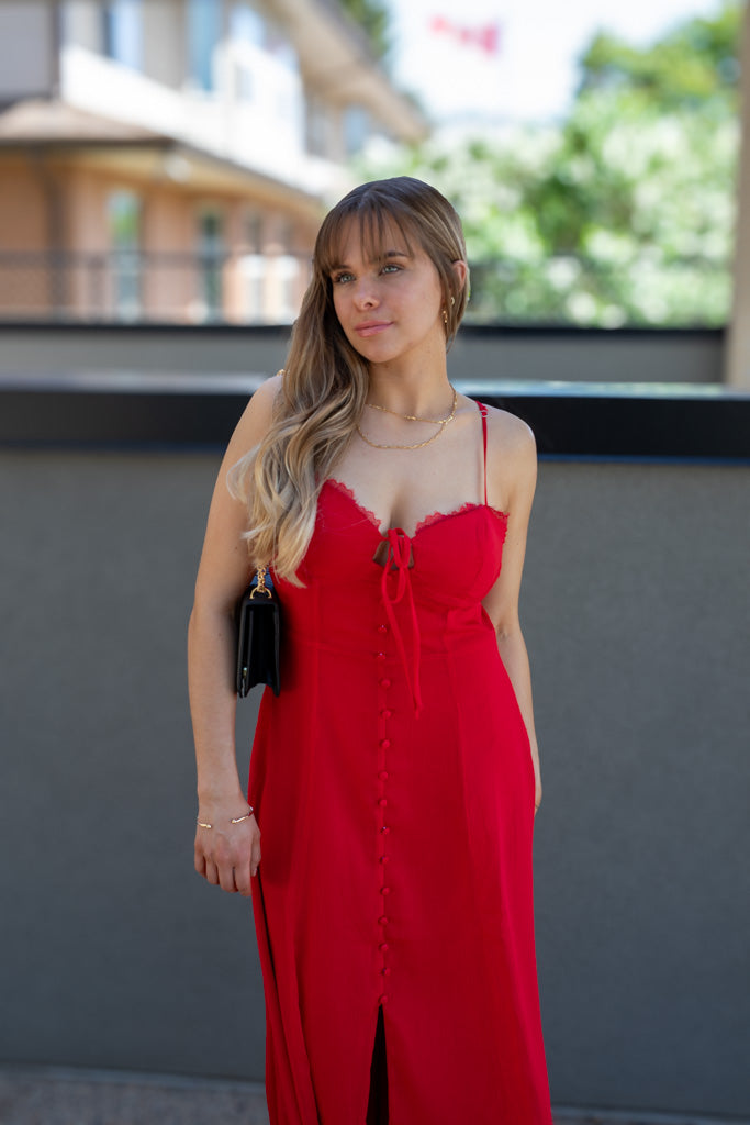 NEW SIERRA MIDI DRESS (RED)