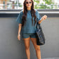 TALIN TWO PIECE SHORT SET (TEAL)