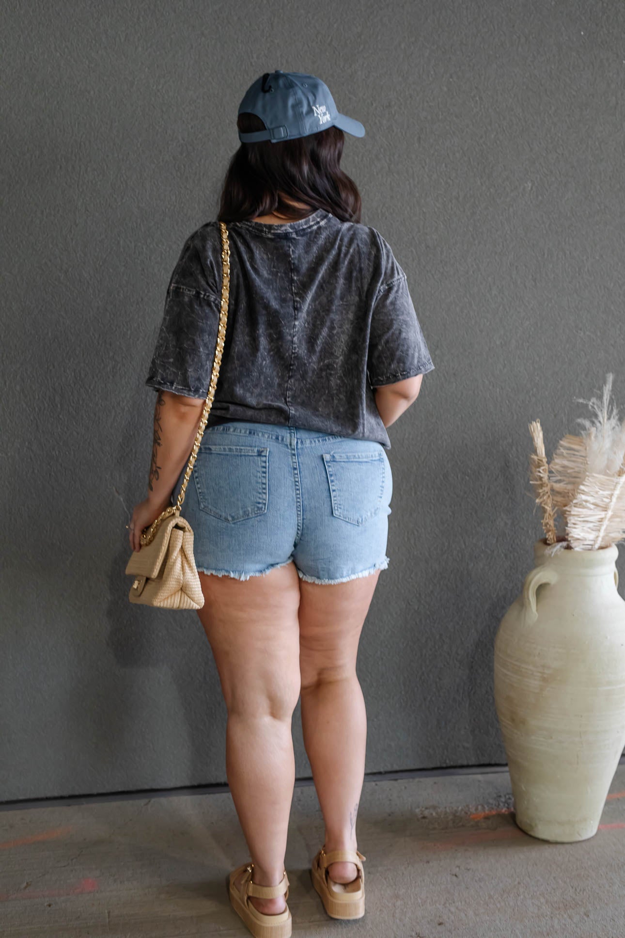 WYOMING CROP T-SHIRT (ASH BLACK)