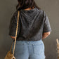WYOMING CROP T-SHIRT (ASH BLACK)