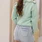 NEW HADDIE FLEECE FRENCH TERRY PULLOVER (MINT)