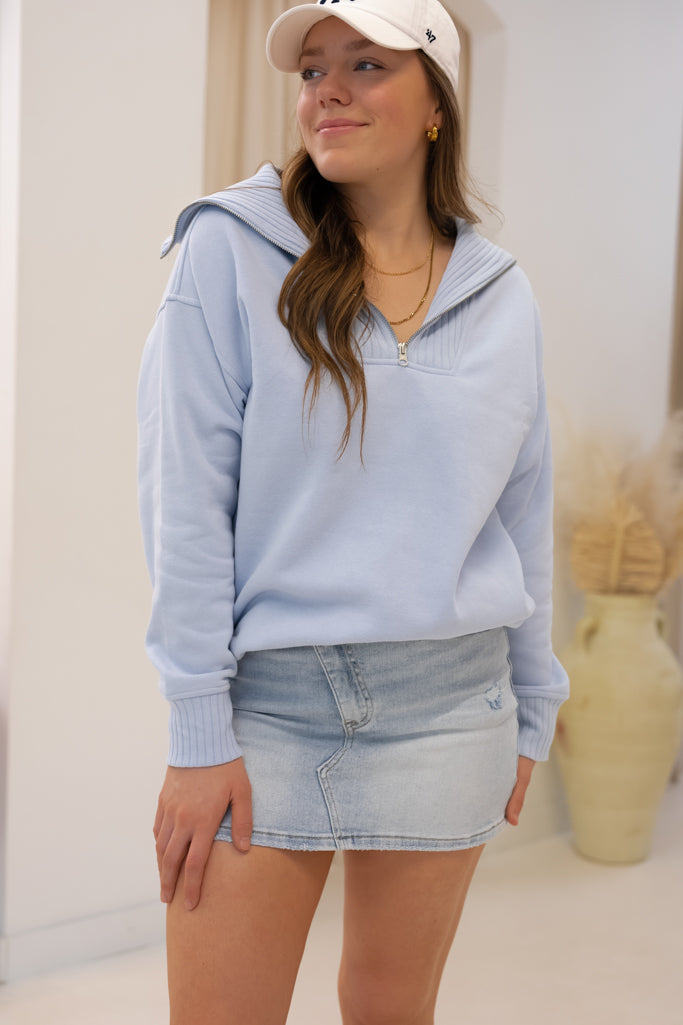 NEW HADDIE FLEECE FRENCH TERRY PULLOVER (SKY BLUE)