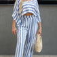 MARINA STRIPED PANT SET