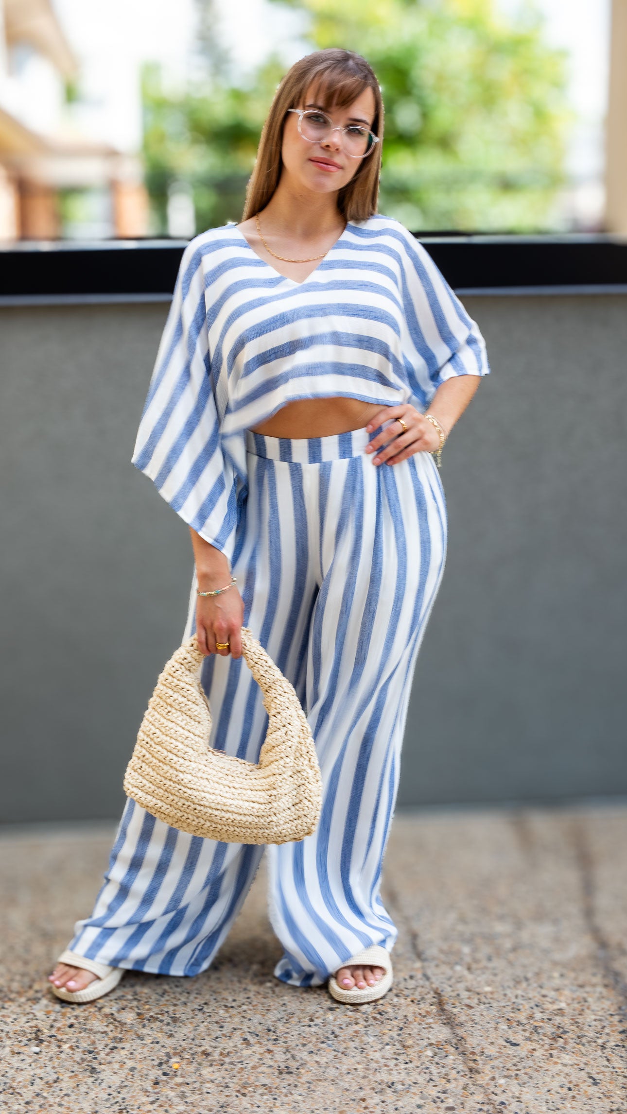 MARINA STRIPED PANT SET