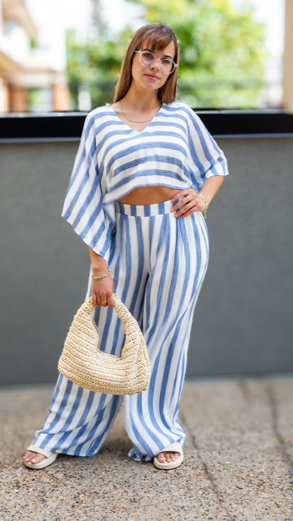 MARINA STRIPED PANT SET