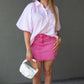 CARO STRIPED BLOUSE (PINK)