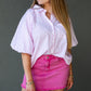 CARO STRIPED BLOUSE (PINK)