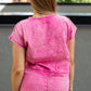 ZILLOW TWO PIECE ACID WASH SET (PINK)